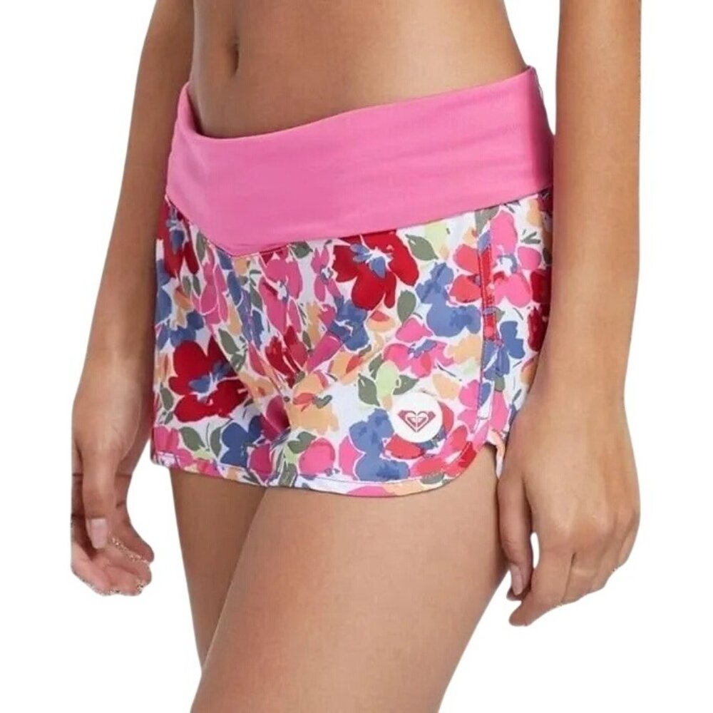 Roxy XL Boardshorts Bikini Swim Bottom Endless Summer 2" Fold Over Bloomin Babe